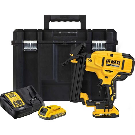 Dewalt – Agrafeuse électroportative sans fil 18V – Moteur Brushless – Longueur agrafes 12-38 mm – Pour revêtement de sol – Coffret TSTAK