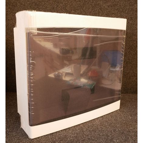 Coffret de distribution étanche 2x18M saillie blanc avec porte fumée et bornier 400x434x140mm IP40 (1/2)