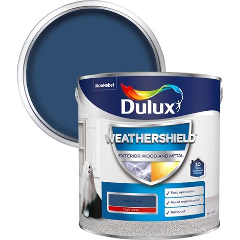 Dulux Weathershield Exterior Gloss Paint - Oxford Blue - 2.5L