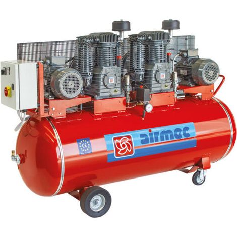 AIRMEC CR 544 TANDEM 4+4 HP 920 LT/min 500 LITRI Compressore Aria TRIFASE