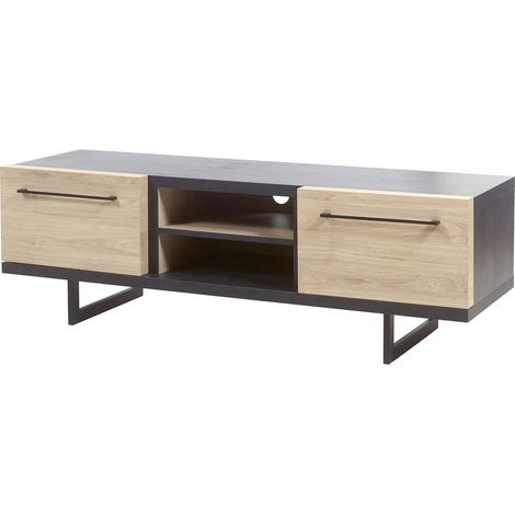 Meuble TV industriel chêne/anthracite Alrik (1/5)