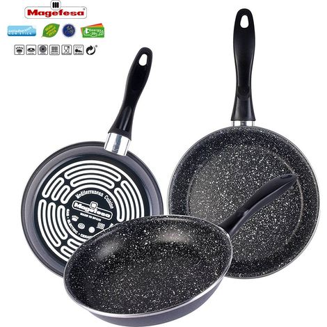 Poêle magefesa k2 gransasso 28 acier antiadhésif effet pierre tous types de cuisinières lave-vaisselle (1/5)