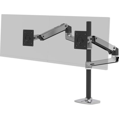 Ergotron LX Series LX Dual Stacking Arm Tall Pole 101,6 cm (40") Alluminio Scrivania (1/5)
