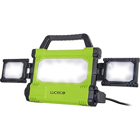 Luceco Faretto LED da Cantiere 50W, Faro IP54 Impermeabile, Lampada da Lavoro da Campeggio, Modalità, Per Giardino, Garage (1/4)