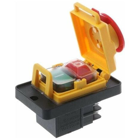 Bouton d'arrêt d'urgence de commutateur électromagnétique de machine de découpe, commutateur de bouton de libération de tension adapté à la salle d'outils