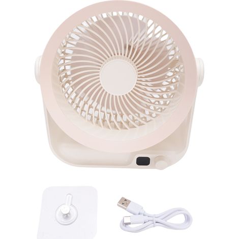 Ortviai Ventilateur de circulation d'air rechargeable USB, batterie 4000 mAh, silencieux et puissant, pour bureau et chambre (1/5)