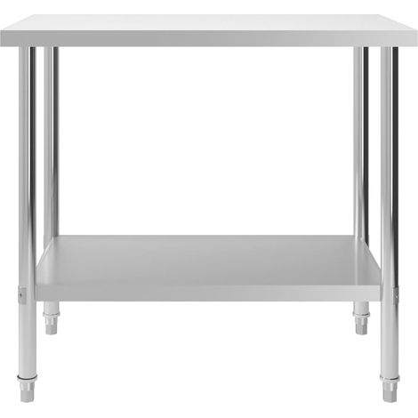 Küchentisch 100x60x85 cm Edelstahl