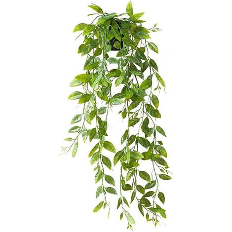 1 Plante Artificielle, Vigne Tombante Pois, Feuillage Vert Réaliste, Pot Inclus, 63cm, Décoration Intérieure et Extérieure (1/5)