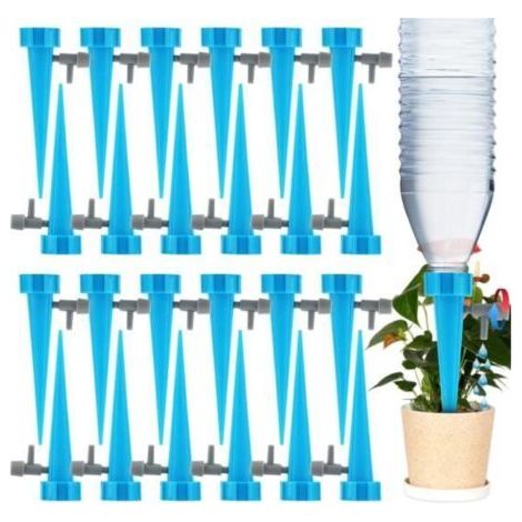 24-teiliges Tropfbewässerungsset mit automatischen Bewässerungskegeln und Ventilen für Zimmerpflanzen (1/5)