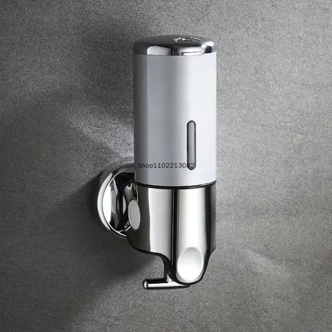 (1 Argent) Distributeur mural de gel hydroalcoolique de haute qualité pour hôtels, à ventouse, avec distributeur manuel de savon liquide et de savon mousse. Accessoires de salle de bain. (1/5)
