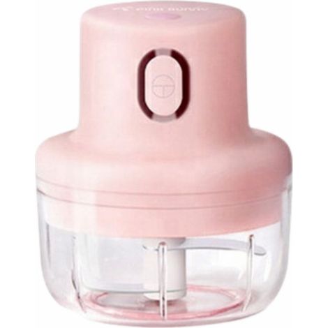 Hachoir électrique portable sans fil 100ml Rose Herzberg HG03183-PNK (1/5)