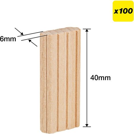 Trend TEN/6X40/100 Beechwood Mortice Tenons 6X40mm Festool Domino System X100 (1/5)