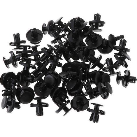 50 rivets de fixation en plastique noir avec trou de 7 mm pour pare-chocs, clips de pression pour Suzuki (1/5)
