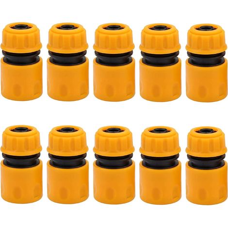 1/2 Zoll Kunststoff, 10 Stück Schlauchanschluss Wasserhahn, Gartenschlauch Anschluss Schnellkupplung Druckluft, Adapter Wasserhahn Gartenschlauch für Rohr Verbinden Gartengeräte (1/5)