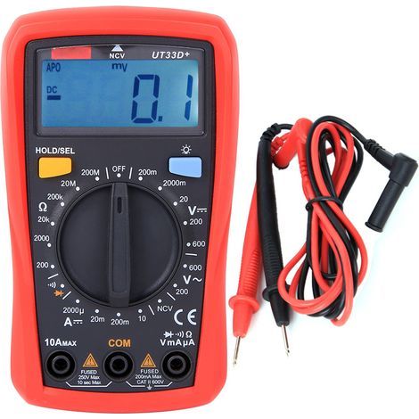 UT33d Tragbares Digitalmultimeter mit großem Display für Elektriker – AC/DC-Messung (1/5)