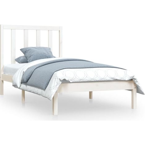 Maison Exclusive - Giroletto in Legno Massello Bianco 75x190 cm Small Single