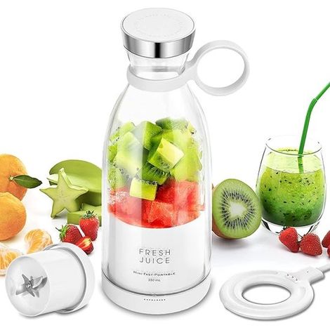 Batidora personal portátil diseñada para batidos y smoothies con cuchillas duraderas de acero inoxidable y función de carga USB para un exc，acero