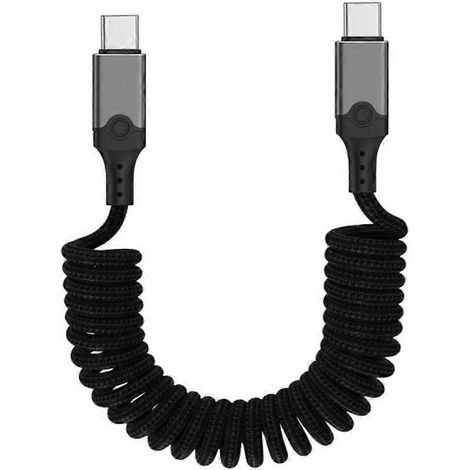 USB 5.0, geflochtenes Typ-C-Spiralkabel, 240 W Ladeleistung, 80 Gbit/s Datenübertragung, 16K-Display (1/4)