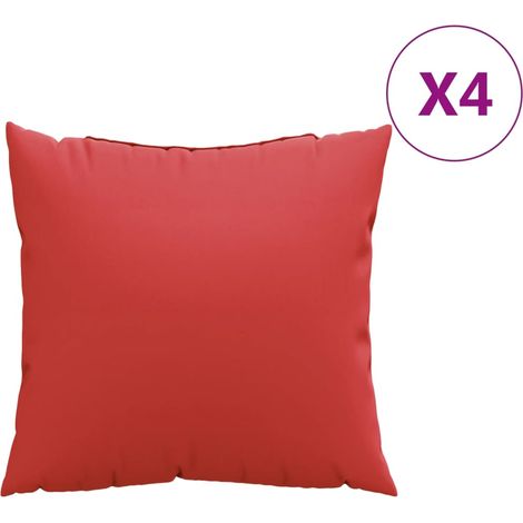 Maison Exclusive - Cuscini per Divano 4 pz Rossi 40x40 cm in Tessuto
