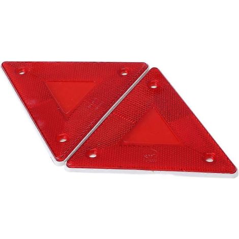 Lot de 2 réflecteurs triangulaires de signalisation pour feux arrière de remorque (alerte incendie). (1/4)