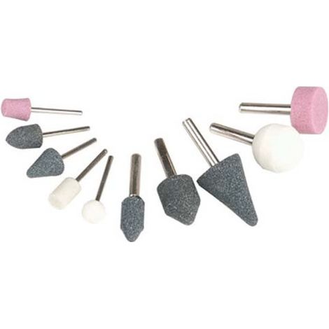 Juego de 10 muelas con fijación para mangos de 3mm y 6mm