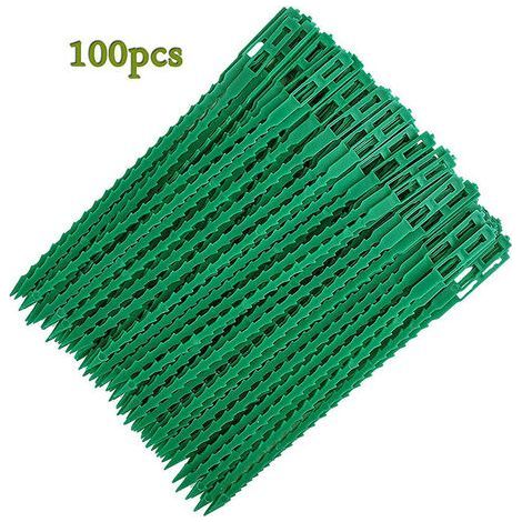 Attaches réglables pour plantes lot de 100 - Liens de serrage en plastique pour jardin - Serre câbles réutilisables pour plantes vertes et arbustes,13cm (1/4)