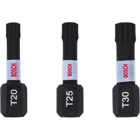 bosch caja 3 puntas impact pro  torx t20,t25,t30 25mm 2608522479 (1/3)