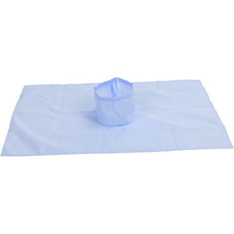 Drap de table de massage en coton lavable, housse confortable pour lit de massage avec trou pour visage, pour salon et spa, bleu clair 80x50 cm (1/5)