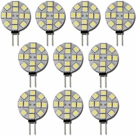 10x Ampoule LED G4 DC 12V Non dimmable Blanc 6000K Ampoule de lumière Remplacement 20W Lampe halogène pour Cuisine Camping-Car RV remorque Bateau (1/4)