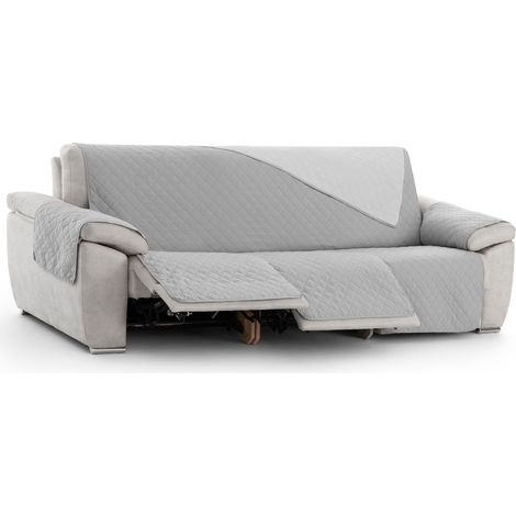 Housse de Fauteuil Relax 3 x 3 cm rembourrée et réversible Gris Protecteur de canapé réglable, Confort supplémentaire et Design élégant (1/5)