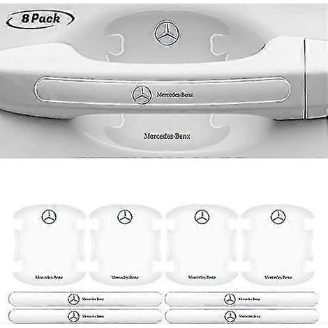 Lot de 8 films protecteurs transparents compatibles pour poignées de portières de voiture, anti-rayures, autocollants latéraux, films de protection pour portières de voiture, hw (1/4)