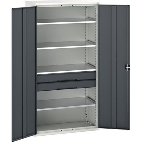 Bott 16926574.19 Verso Kitted Cupboard 4 Shelf + 2 Drawer 1050 x 2000mm Anthracite Grey