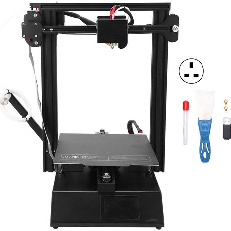 Imprimante 3D Haute Précision Industrielle Machine Métal DIY Kit Éducatif Économie Énergie Noir Prise UK 250V (1/5)