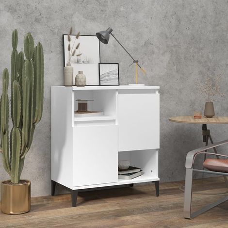 vidaXL Credenza Bianca 60x35x70 cm in Legno Multistrato