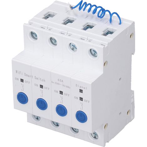 Disjoncteur WiFi 4P avec télécommande et temporisation, 230 V CA, 63 A (1/5)