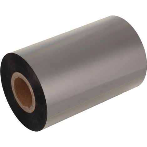 Ruban de transfert thermique noir pour l'impression d'étiquettes, ruban antistatique à cire pour codes-barres destiné aux imprimantes industrielles. (1/5)