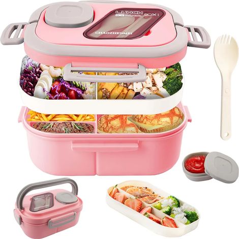 Boîte à lunch compartimentée pour enfant bento étanche sans BPA avec compartiments pour école et pique nique repas équilibré