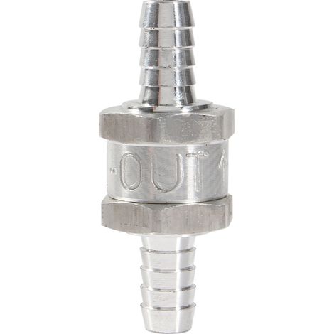 Clapet anti-retour en aluminium pour carburant, compatible essence, disponible en 6/10/12 mm. (1/5)