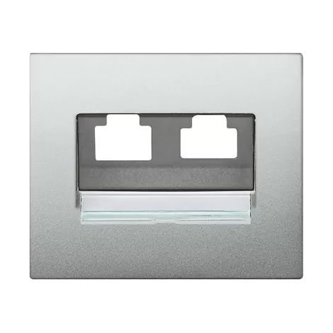 Legrand Abdeckung 771358 RJ45 Galea soft aluminium (1/2)