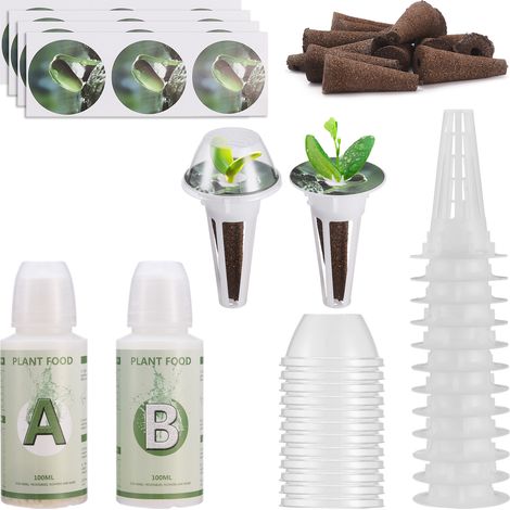 Kits de cultivo hidropónico plegables: turba de biocarbón, 25 cestas, fácil germinación. (1/5)