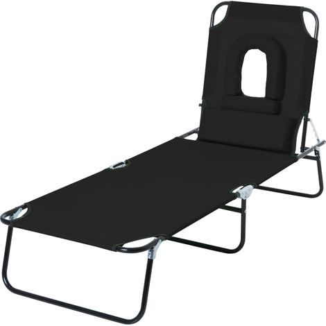 Klappbare Massageliege mit Gesichtsöffnung und Kissen, aus Stahl und Oxford-Gewebe