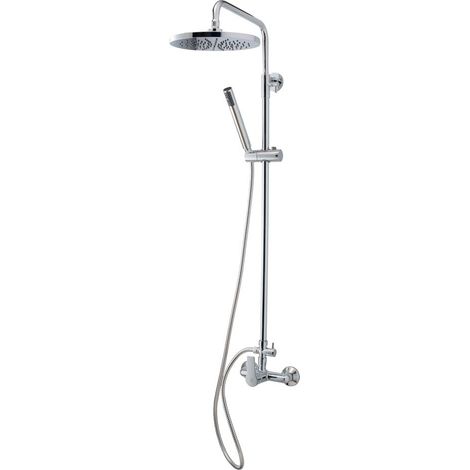PRESTO 71250100 Columna Ducha Mezcladora Albos Rociador 200 mm y Flexo Inox - ref: 71250100 (1/2)