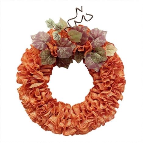 Couronne d'automne en toile de jute (1/5)