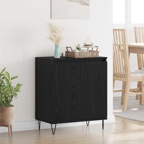 Buffet-Meuble de rangement Chêne noir 60 x 35 x 70 cm Bois d'ingénierie 865408 (1/5)