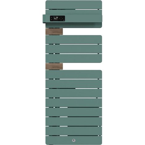 Scaldasalviette elettrico Allure 4 Classique Perno a sinistra stretto 1500W Verde eucalipto/Quercia - THERMOR - 483380 (1/4)