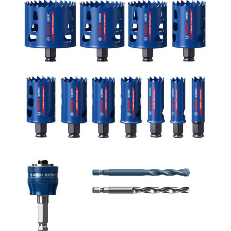 Bosch Professional 14 pezzi Set di seghe a tazza per materiali duri (per legno e metallo, Ø 20-76 mm, accessori trapano a percussione rotante) (1/10)