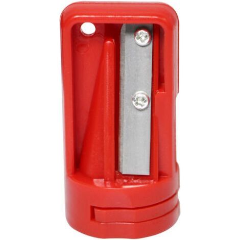 Zimmermanns-Bleistiftspitzer - Bleistiftspitzer für die Holzbearbeitung - Schmale Klinge - Handwerkzeuge für die Holzbearbeitung (4-teilig, rot) (1/5)