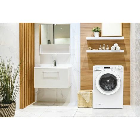 Candy Ultra Hygiene Ultra, Lavatrice Carica Frontale 9 KG, 10% più efficente della classe A, 1200 giri, Bianco, Inverter, Wi-Fi, Ciclo Igiene, HE 1294TWM6/1-S