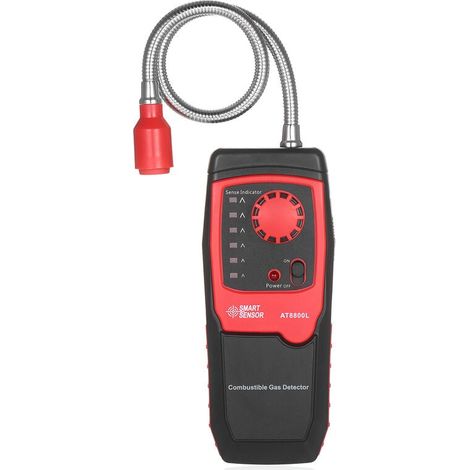 AT8800L Détecteur de gaz combustibles Livré sans piles-Portable Propane Methane and Natural Gas Leak Detector Combustible Gas Tester Meter Sniffer with Sound Light Alarm Sensitive Adjustable (1/5)