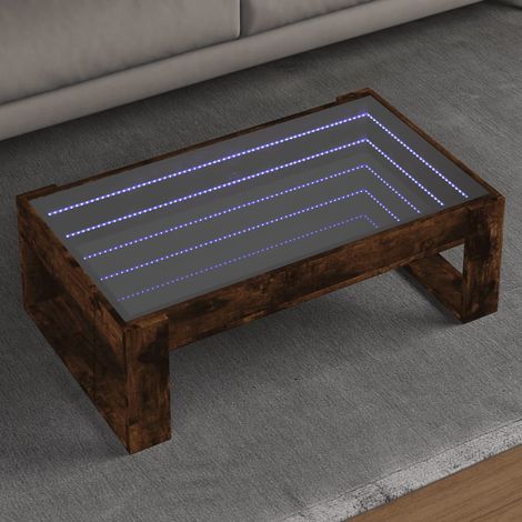 Couchtisch mit Infinity-LED Räuchereiche 90x53x30 cm (1/5)